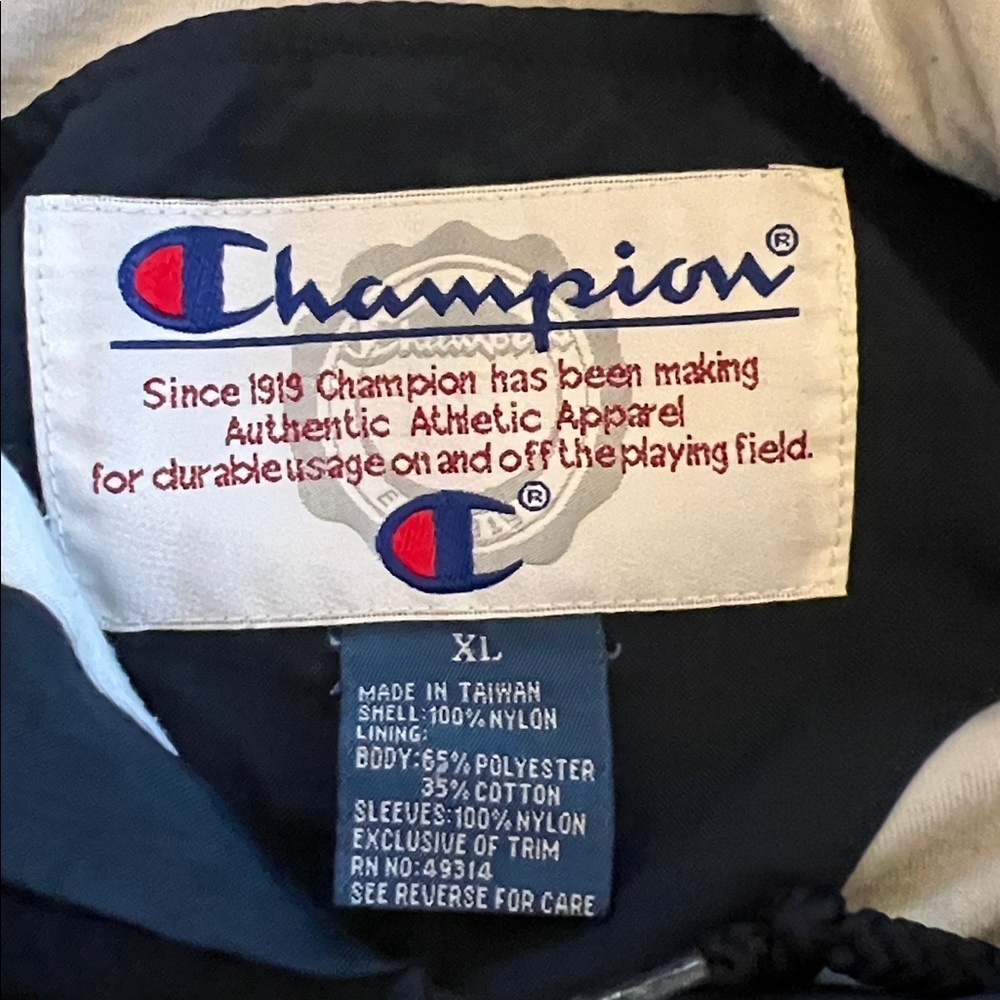 VTG Champion Dark Blue and Yellow US Navy Windbreaker - Picture 2 of 8